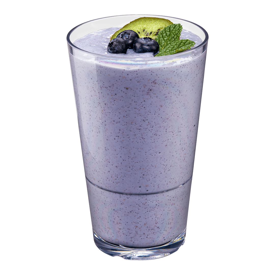 Unbreakable Caliber Cooler 22 oz clear tumbler filled with iced drink