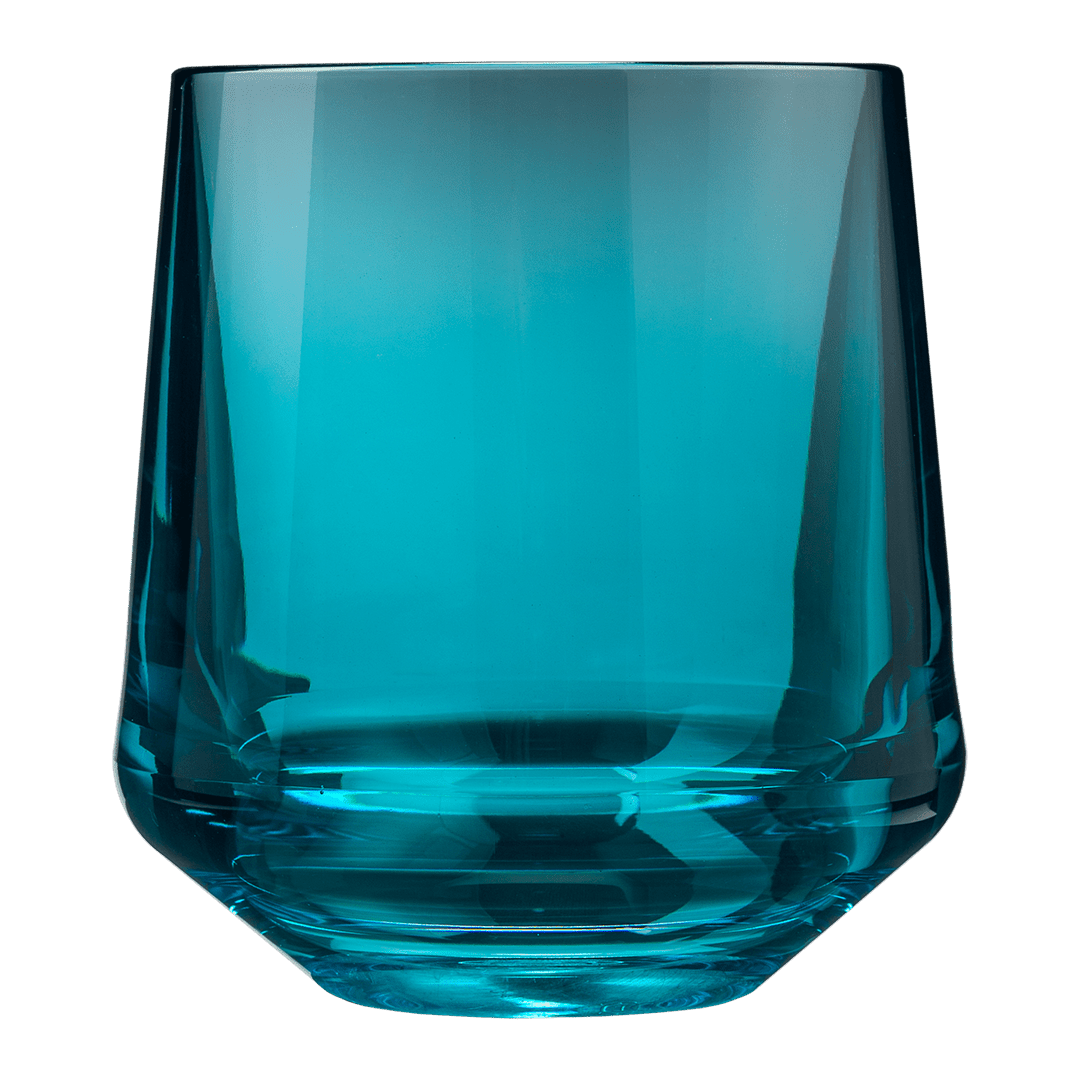 Drinique Stemless Wine Glass 12oz Unbreakable Tritan - Teal, 4